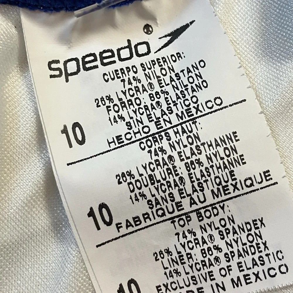 Speedo Girl's 10 Competitive Racing Two Piece Seawater Xtra‎ Life Lycra Swimsuit